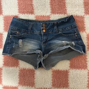 Low-Rise Denim Shorts